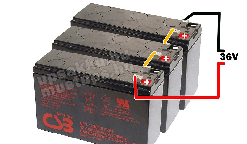 Akkutelep inverterhez - de hogyan? - 3 x 12 V = 36 V